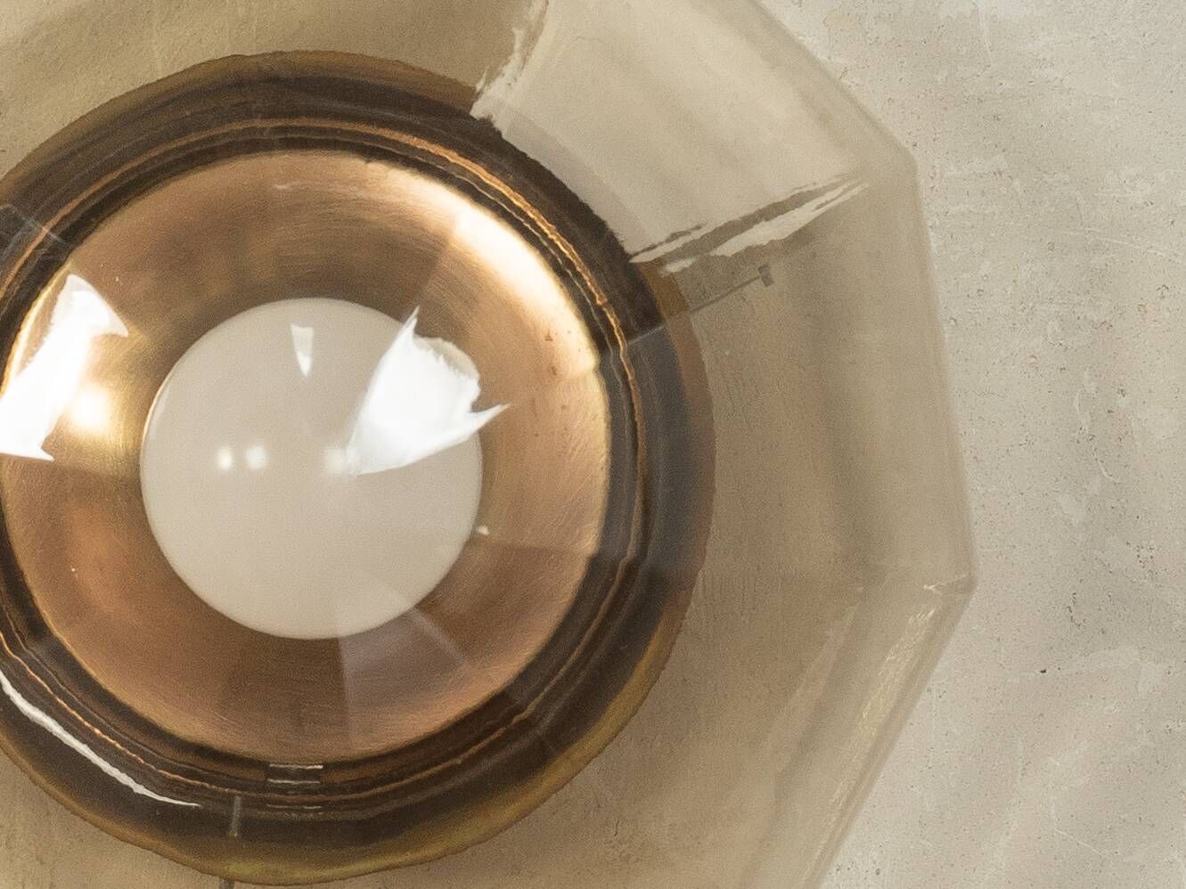 Elegant wall/ceiling lamp from the 1970s