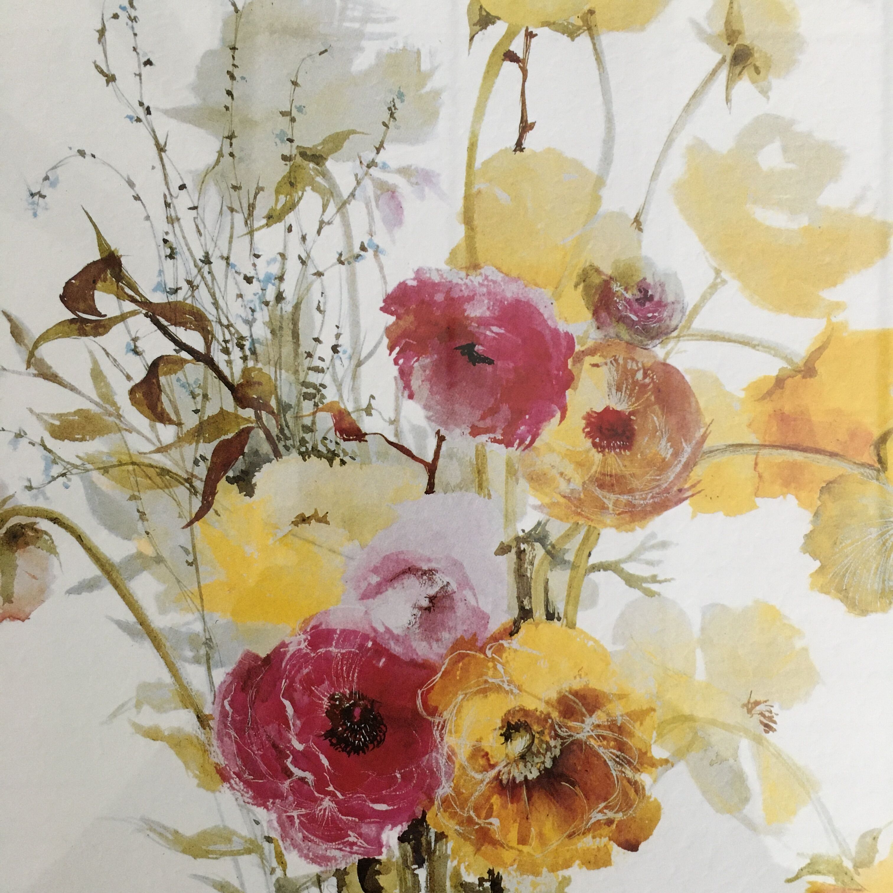 Watercolor bouquet of flowers