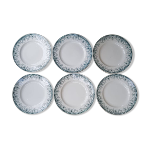 Lot de 6 assiettes en - fer