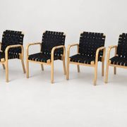 Model 45 Lounge Chairs by Alvar Aalto for Artek, 1970s, Set of 4