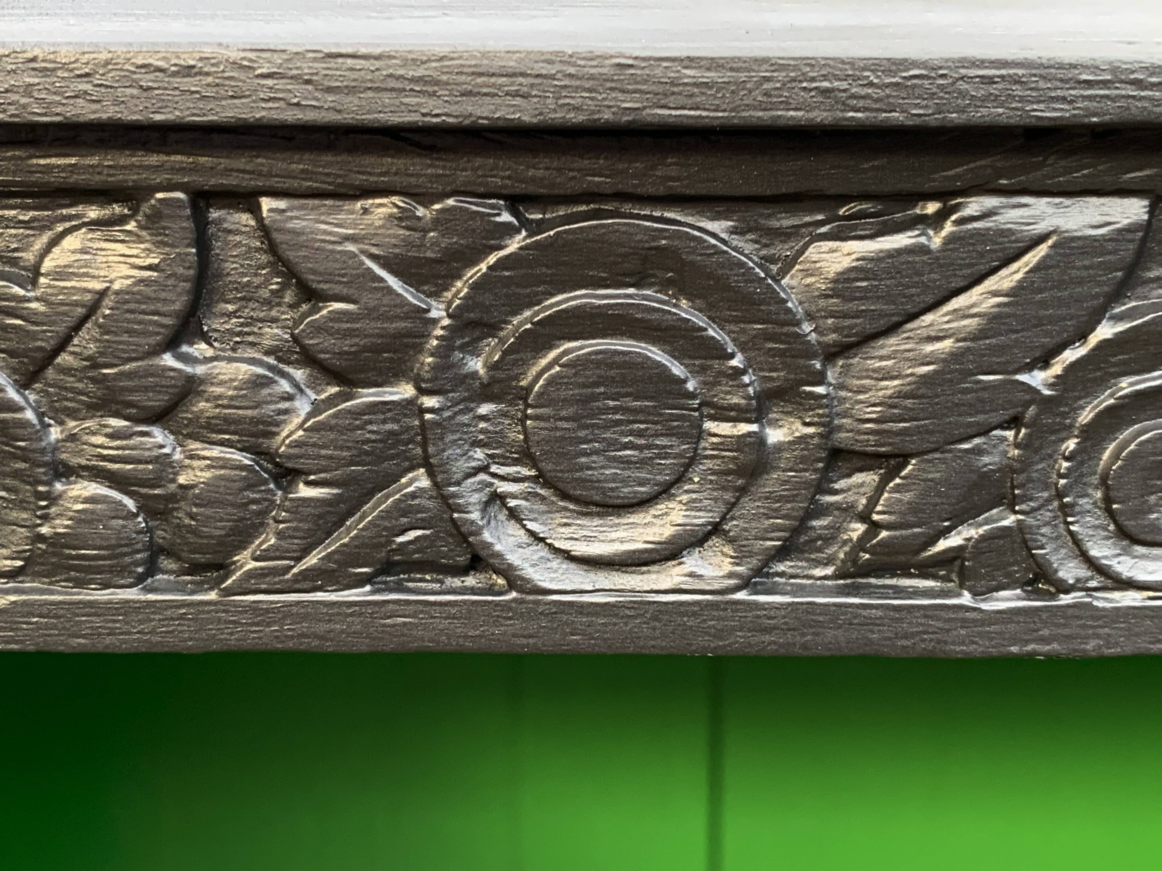 Parisian buffet with black glass front, Art Deco style, 1930