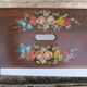 Wooden bench step foot with painted decoration
