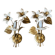 Pair of vintage Florentine wall lights in gilded metal – 1960s