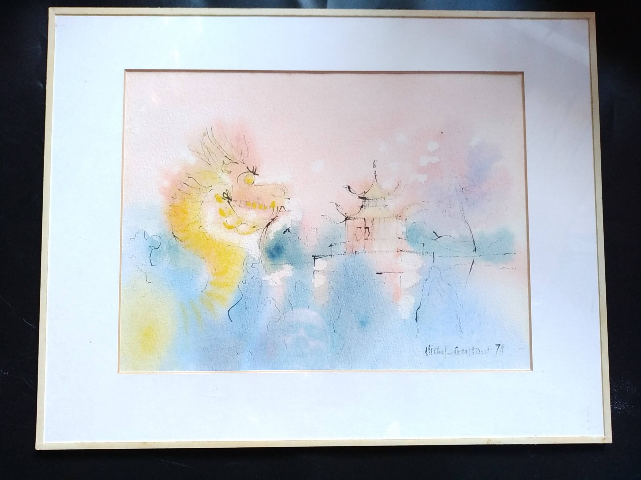Michel constant. Watercolor on paper.