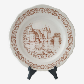 Plate Gien decoration castle of the Loire