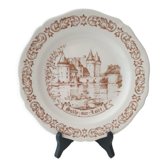 Assiette Gien décor château de la Loire