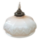 Old vintage art deco opaline pink pendant lamp