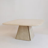 Coffee table in travertine Italian work of the 1970