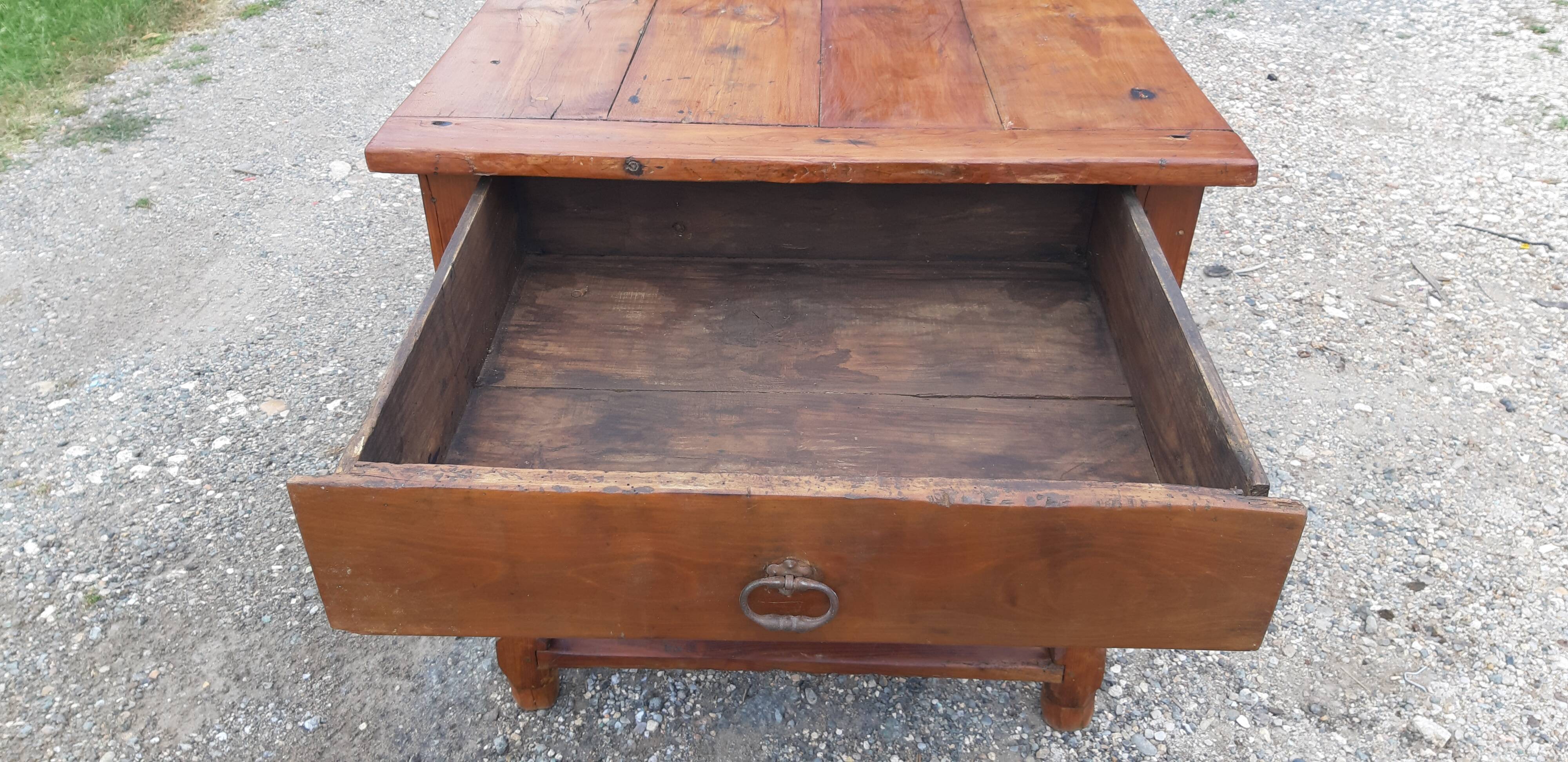 Table de ferme campagnarde 19 ème en merisier