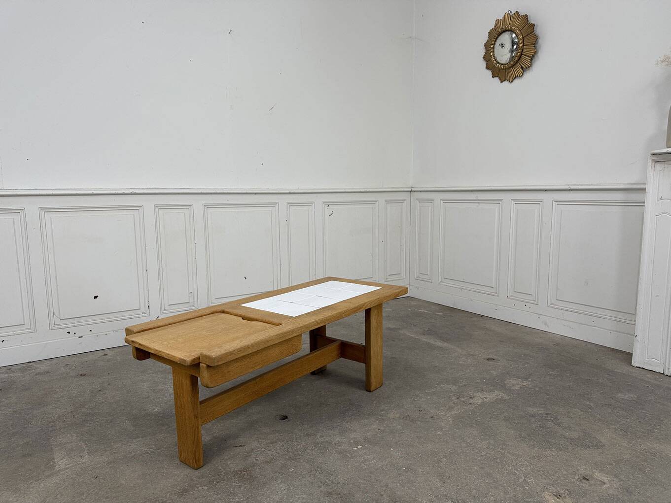 Sixties design coffee table in oak