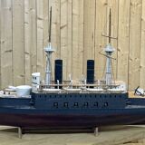 Model representing a battleship of the late nineteenth century