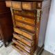 Writing desk in Napoleon III Marquetry white marble top