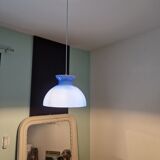 Vintage blue opaline pendant lamp