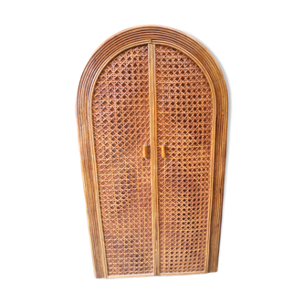 Rattan cabinet, fluted