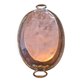 Oval copper dish 19th century