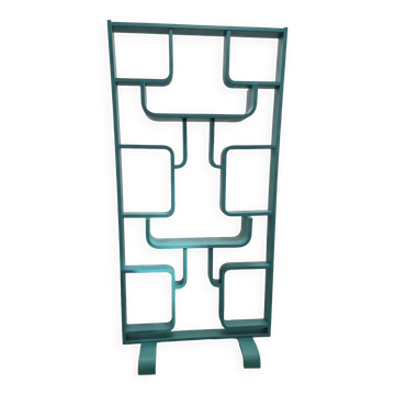 Séparateur de pièce du milieu du siècle par Ludvik Volak dans une couleur turquoise foncé, entièrement rénové, tchèque 1960