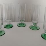 Set of 5 Daum champagne flutes