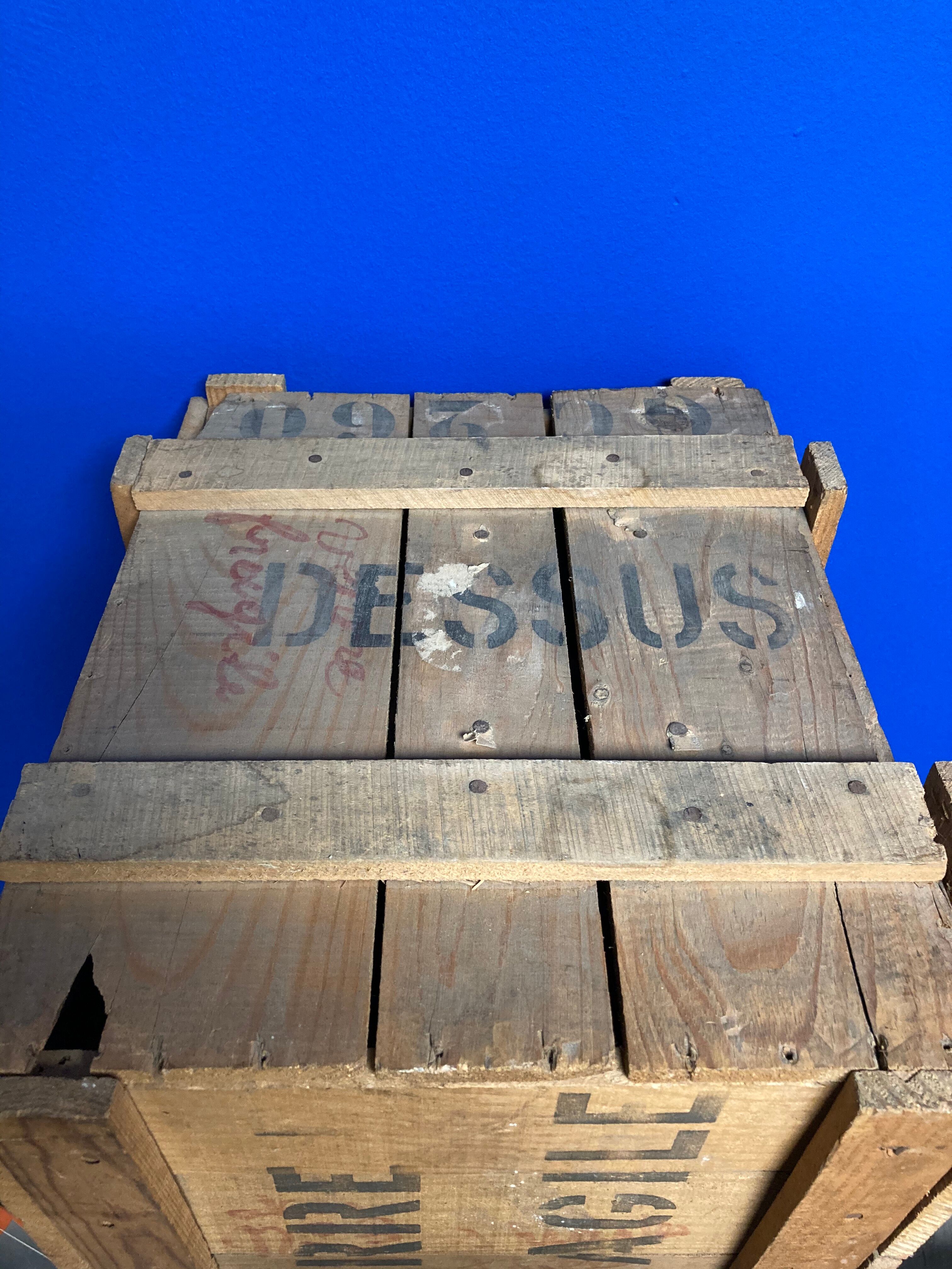Vintage wooden suitcase