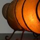 Vintage rawhide swirl table lamp with organic design