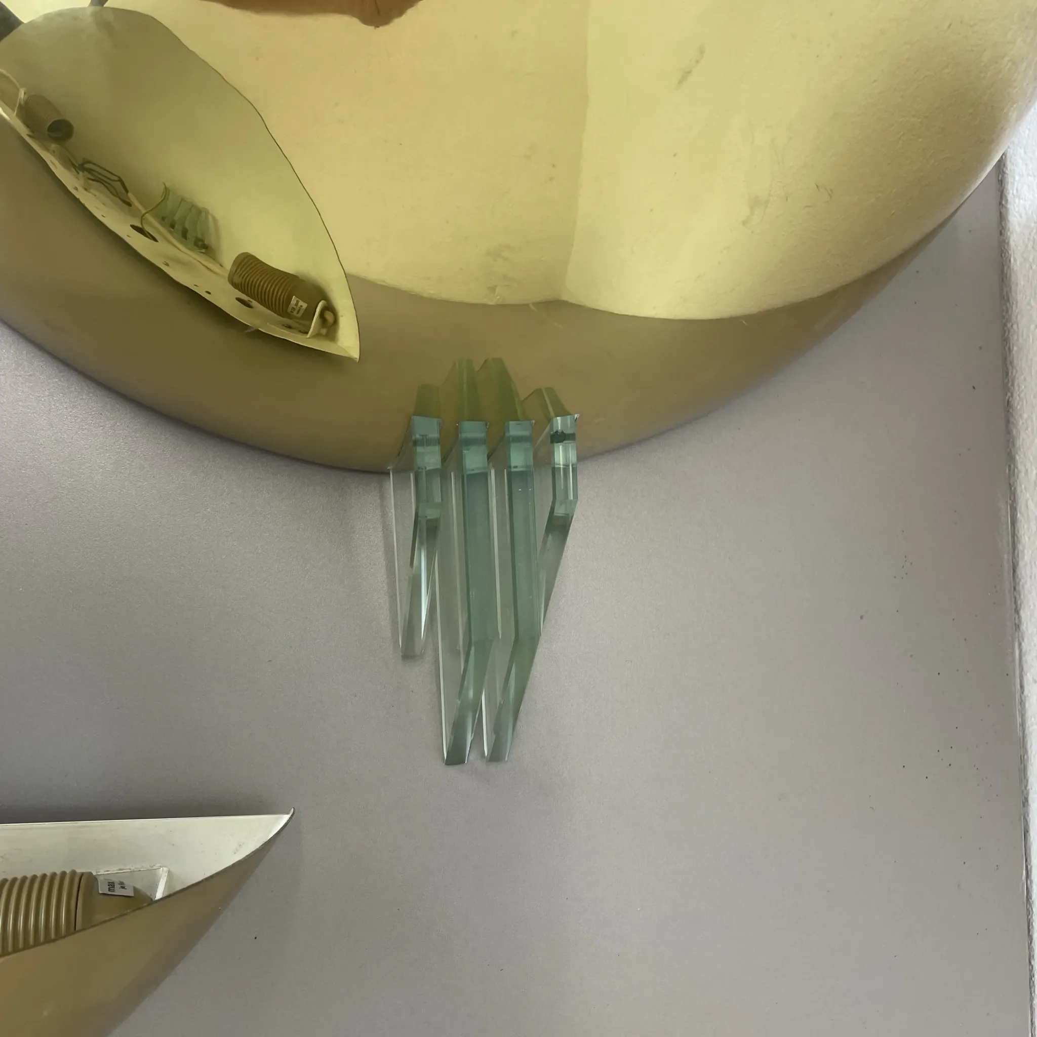 Set of two minimalist wall lights in the style of sciolari from baulmann, germany, 1980s