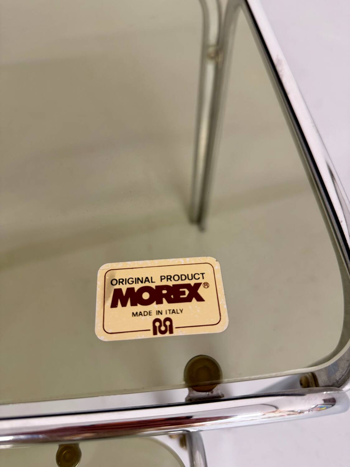 Morex nesting coffee table in metal and smoked glass, Italian design from the 1980s