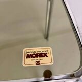Morex nesting coffee table in metal and smoked glass, Italian design from the 1980s