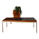 Table basse en céramique, teck & chrome, design, 1970