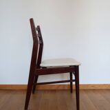 6 Scandinavian chairs skaï white