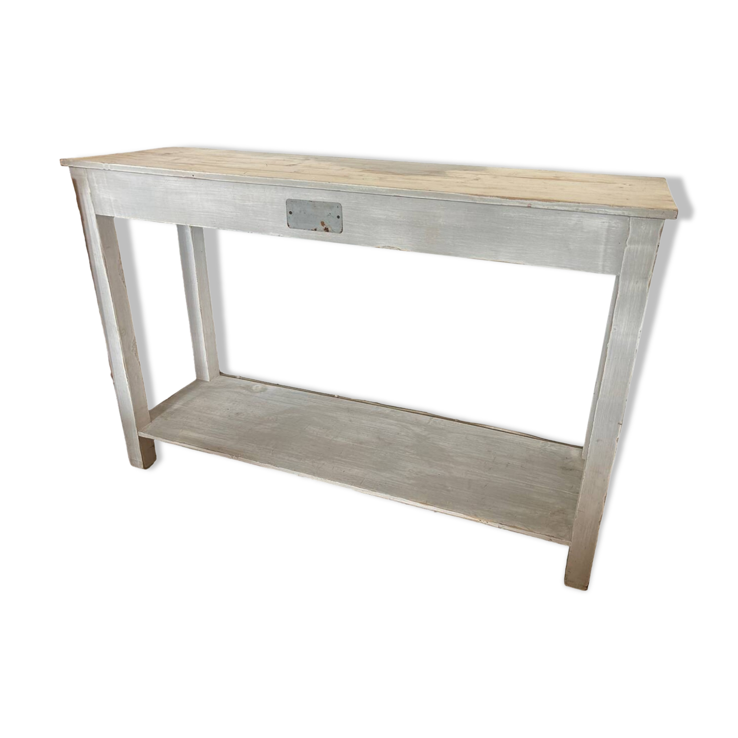 White patinated console