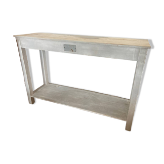 White patinated console
