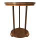 Walnut and copper pedestal table