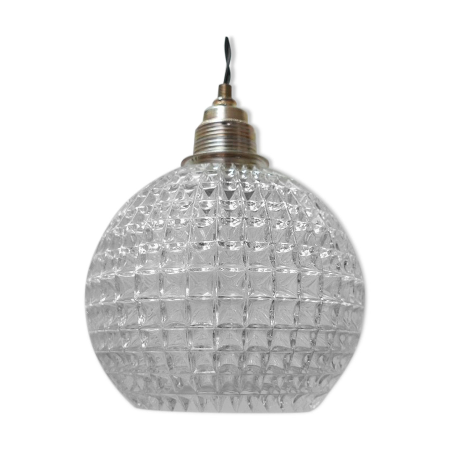Late 20th dutch glass ball pendant light