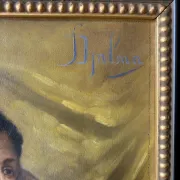 Orientalist portrait, oil on canvas signed 1873