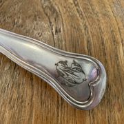 8 tablespoons in silver metal including a monogram christofle art deco