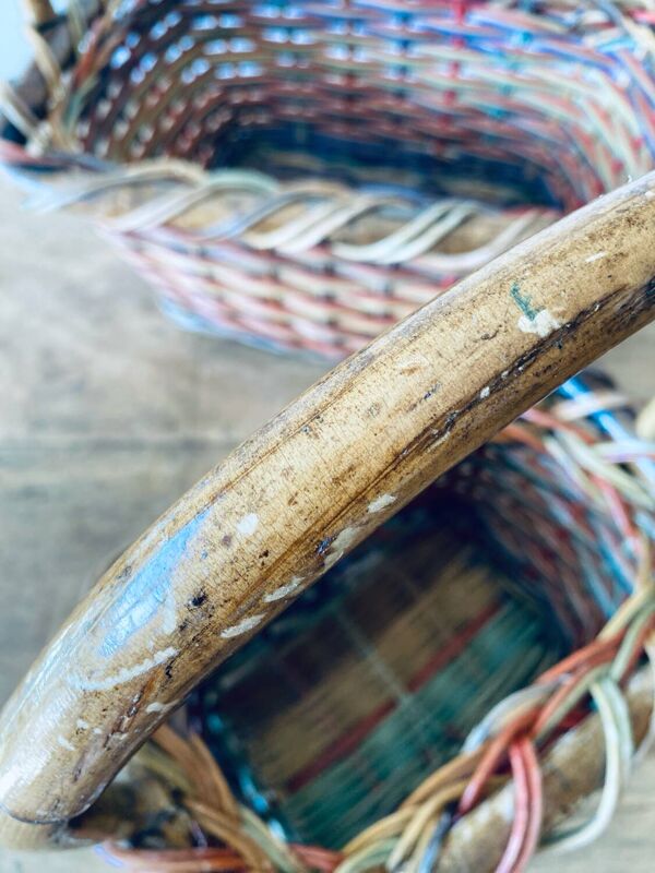 Duo de paniers en osier coloré