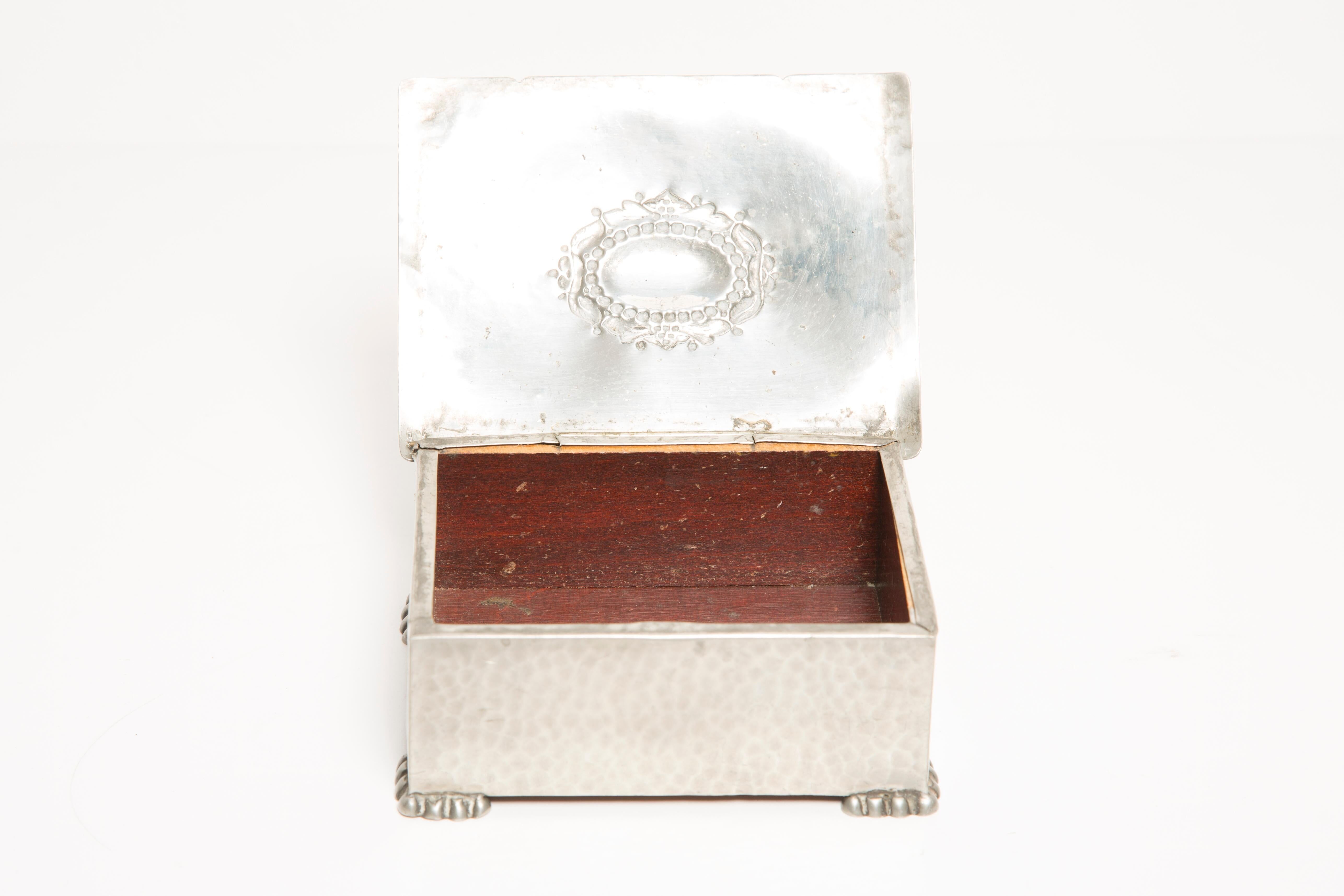 Mid-20th century silver box, cigarette or jewellery box, Italy, 1960s.
