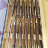 Set of 10 Art Deco knives in a case