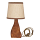 Lampe de chevet en bois d'orme forme libre années 60
