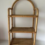Etagère murale en rotin