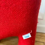 Vintage wool fireside chair