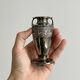 Small silver-plated metal amphora vase antique