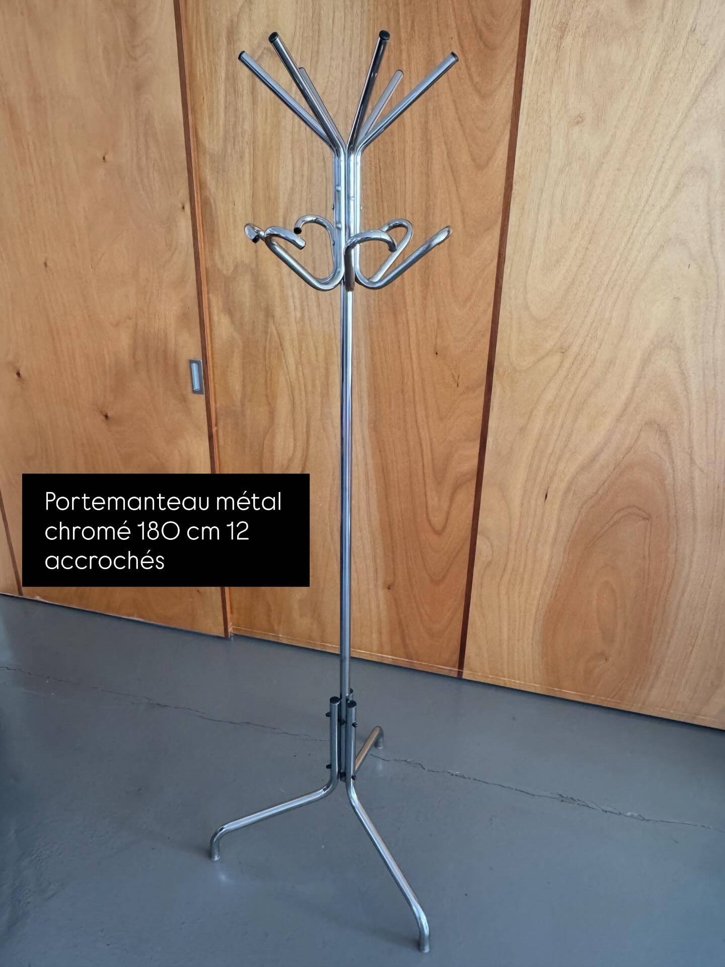 Portemanteau perroquet métal chromé