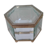 Box has jewelry octagonal bisaute glass