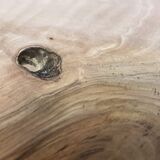 Bleached walnut coffee table square feet metal industrial style