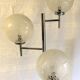 Chrome metal lamppost 3 tulip foot lights 70