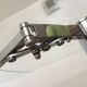 Groove extendable design dining table in tempered glass and chromed steel