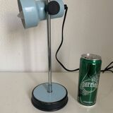 Lampe vintage 1960 bureau Veneta Lumi bleu ciel - 30 cm