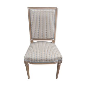 Chaise style louis XVI tissu beige