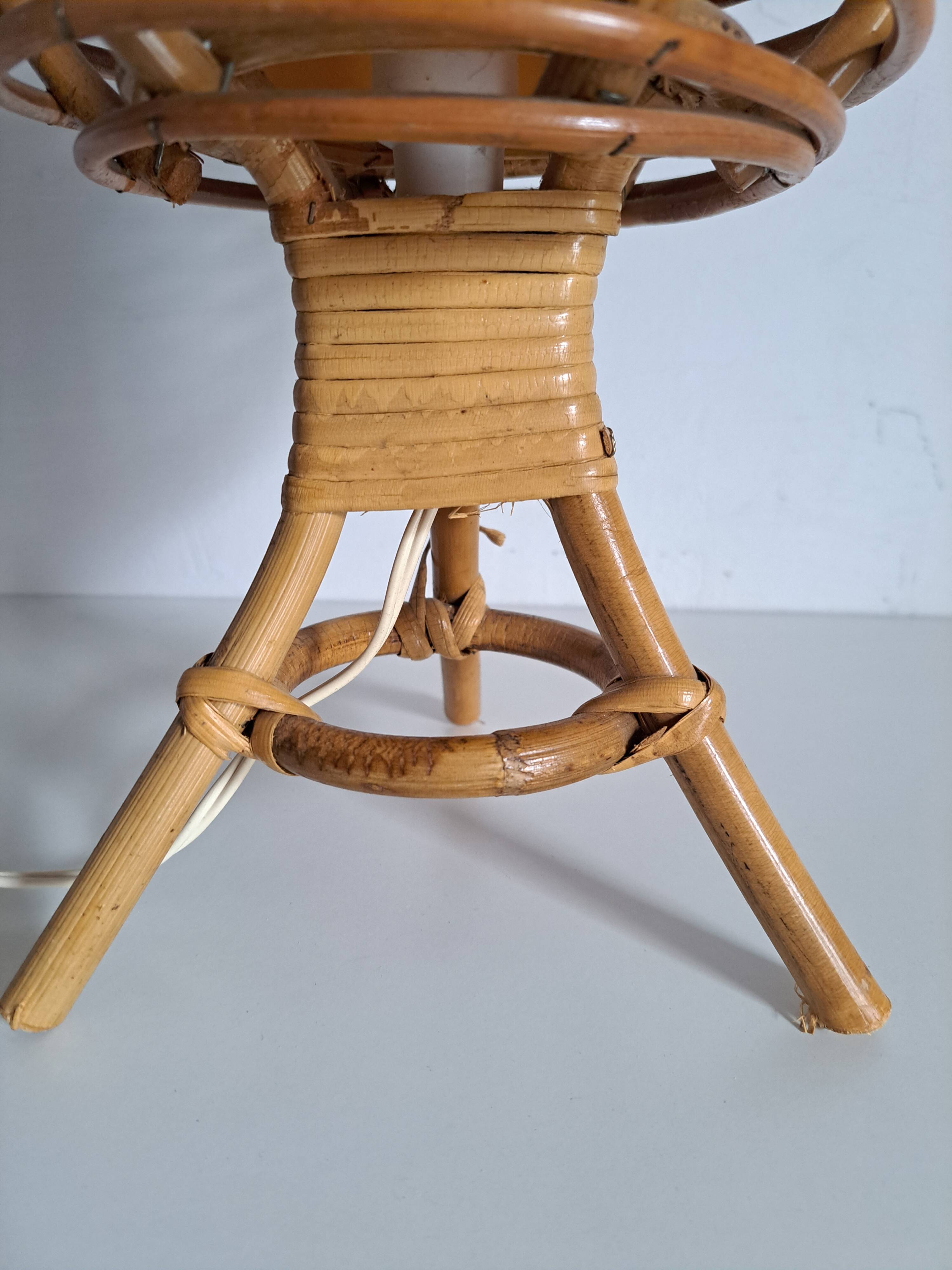 Bamboo bedside lamp