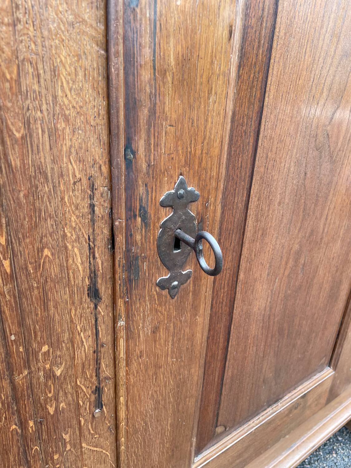 Vintage wooden furniture, jam cabinet, cupboard.